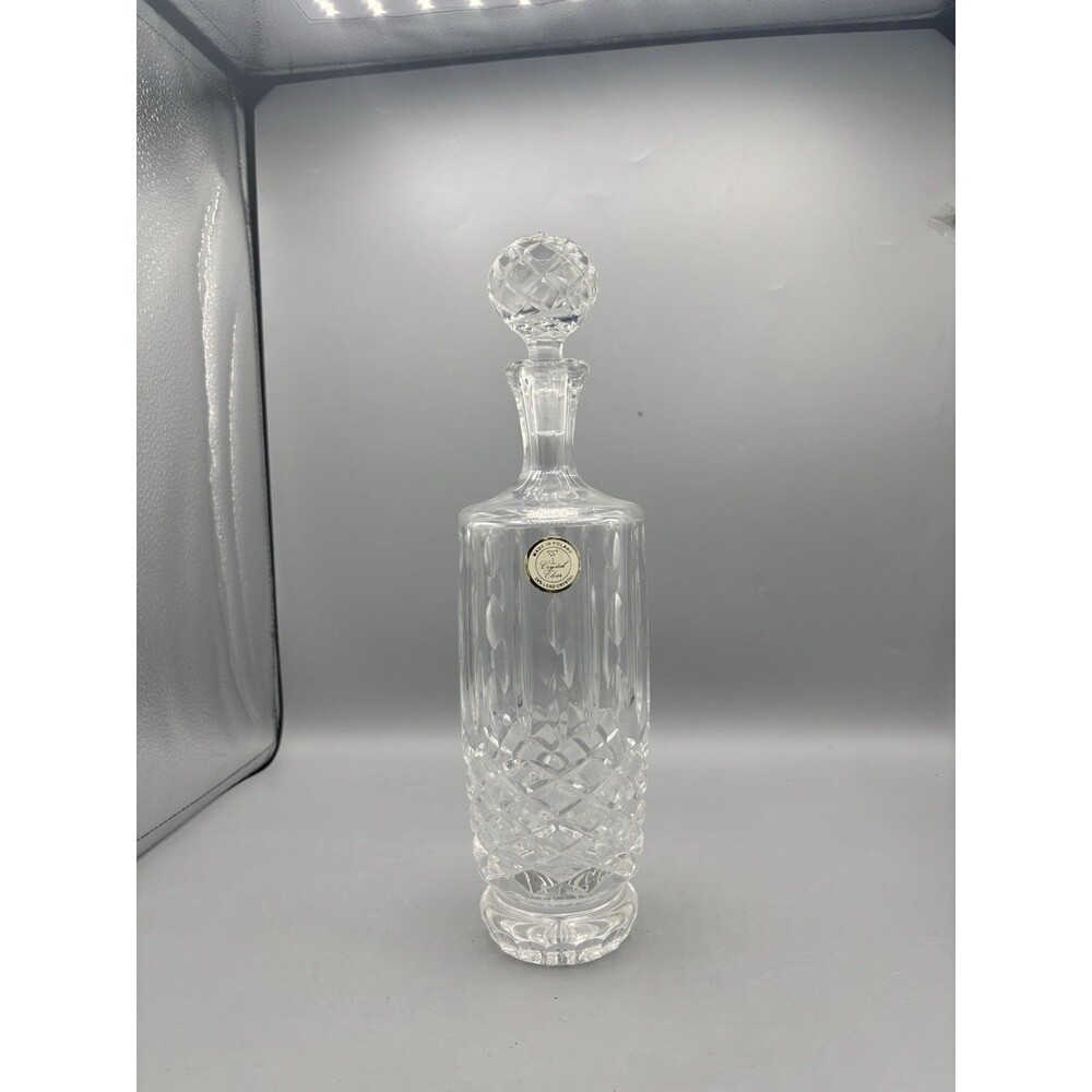 Vintage Lead Cut Crystal Whiskey Decanter W/ Stopper